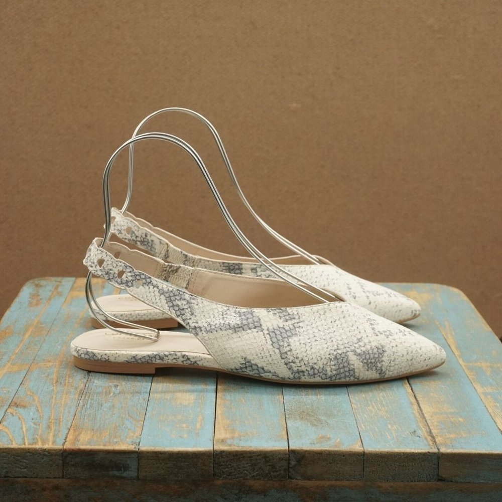 Cole Haan Womens Grand OS Merrit Skimmer Pointed Slingback Flats Sz 10 B W14715